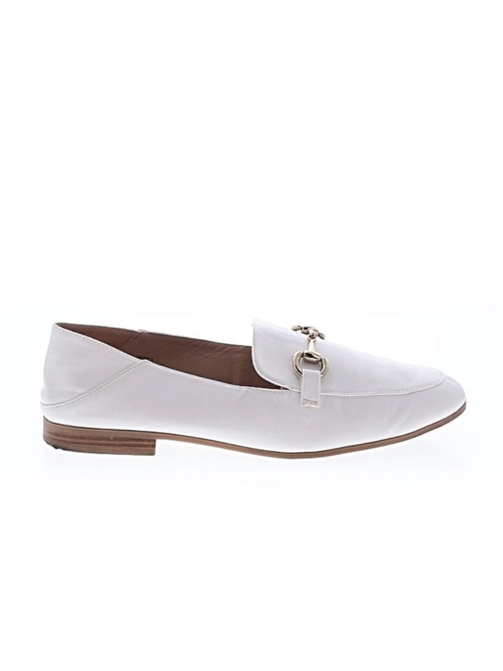 BCBGeneration White Leather Bit-Detail Loafers